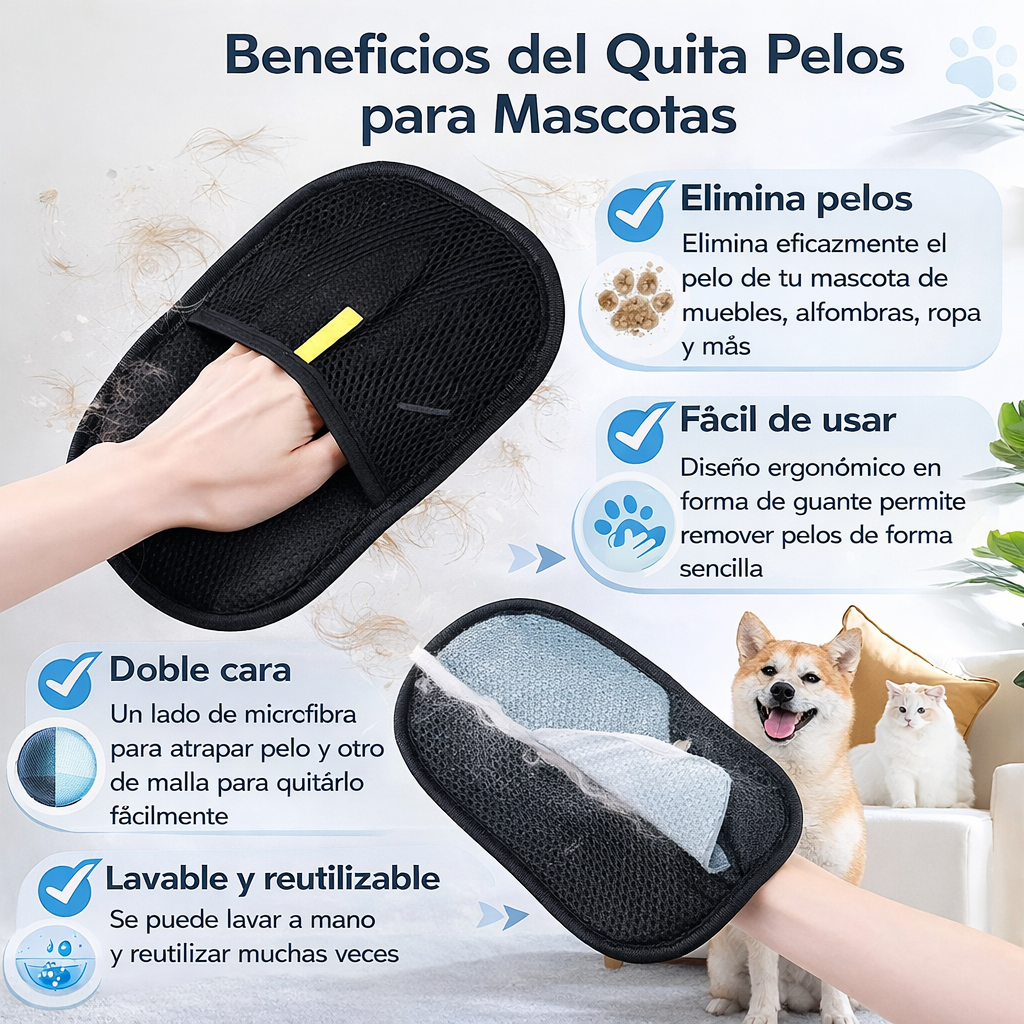 🐶 Elimina el pelo de tu mascota en segundos